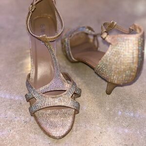 Delicacy Glittering Gold Heels